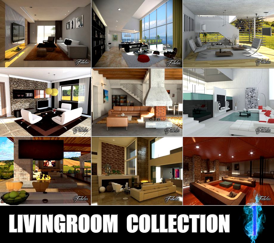 Livingrooms Collection 13d model