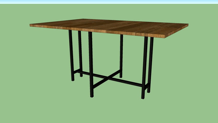 Crate & Barrel 60' Origami Drop Leaf Rectangular Dining Table 3d model