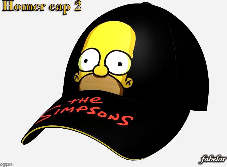 Homer Simpson cap 23d model