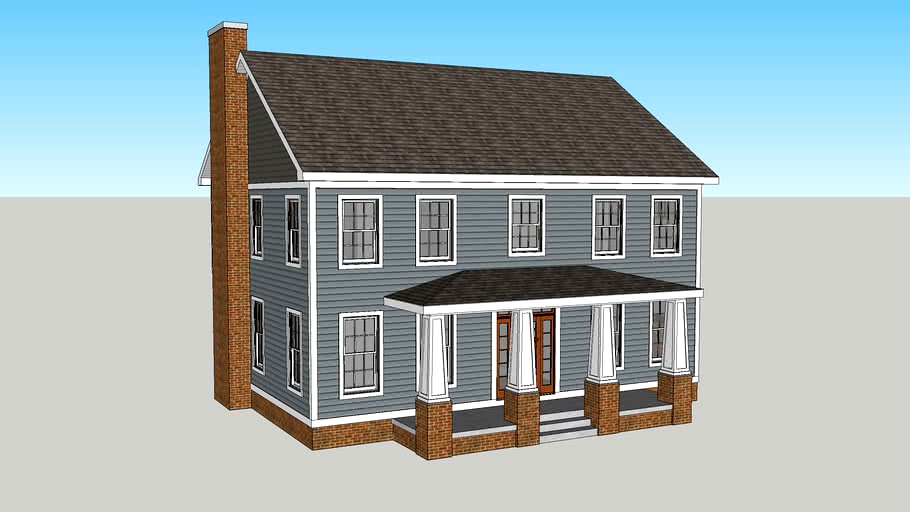 Colonial Revival house (urban/neotraditional/TND)