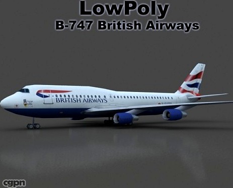 B-747-400 British Airways3d model