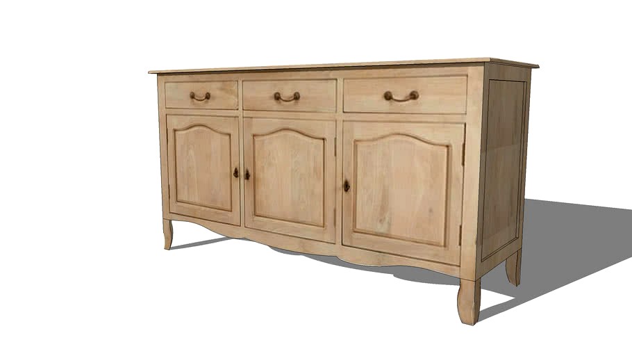 COLETTE Buffet 3 portes 3 tiroirs en manguier massif REF 165910 PRIX 899.00