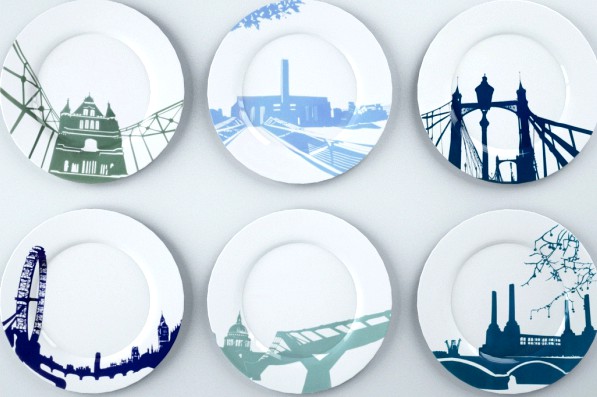 London river series  plates