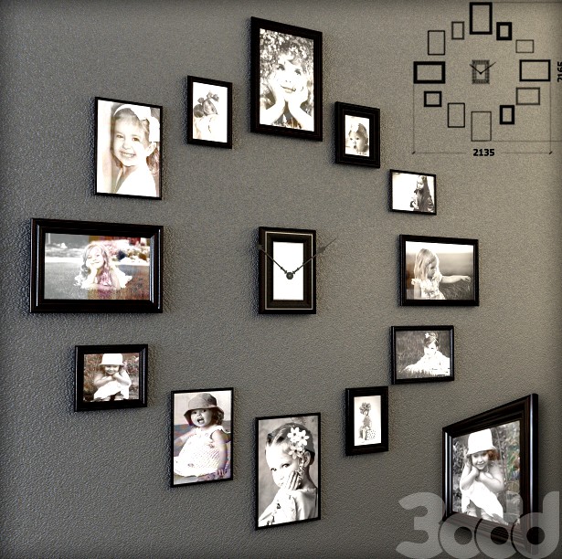 Часы из фоторамок