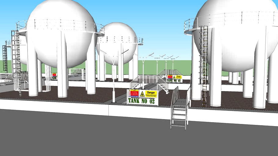 PORT TERMINAL OIL OR CHEMICAL STORAGE TANKS