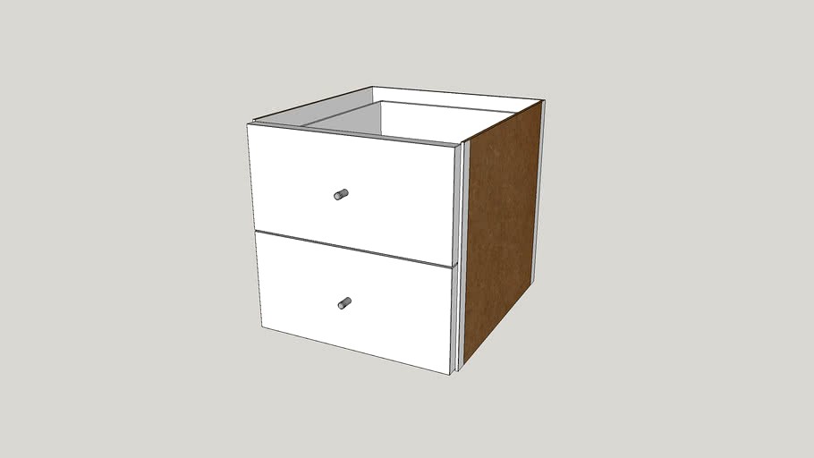 IKEA KALLAX Insert with 2 drawers, white