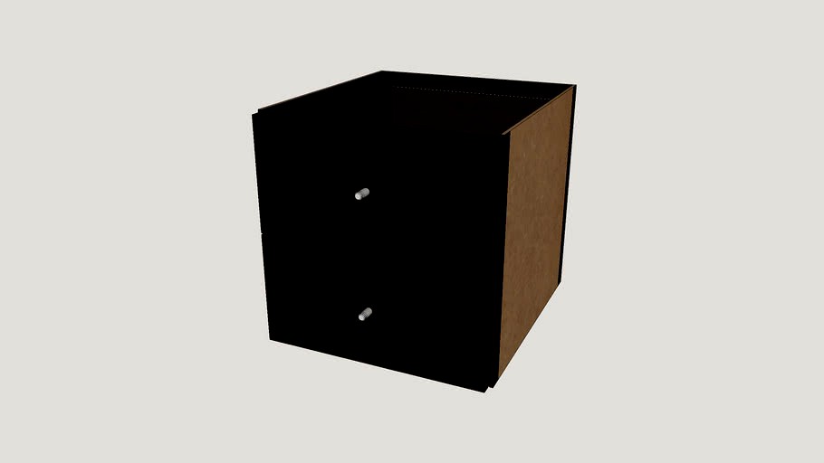 IKEA KALLAX Insert with 2 drawers, black-brown