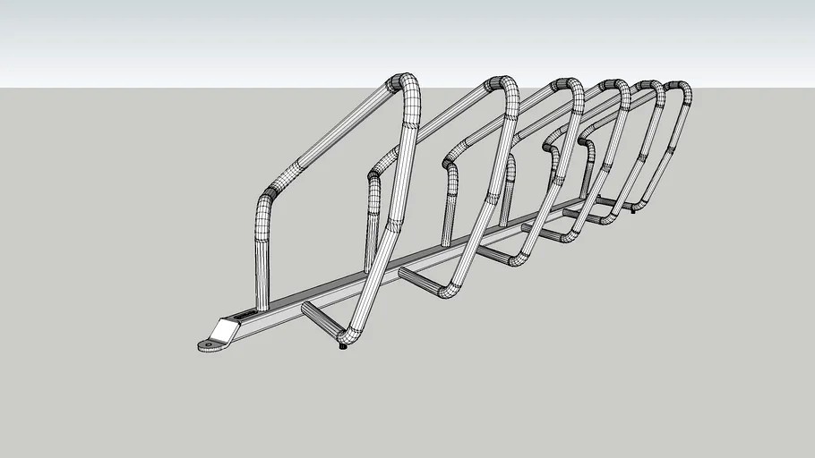 Plaza JR. High Density Single Sided Bike Rack for Kids Bikes - 6 Bike Configuration