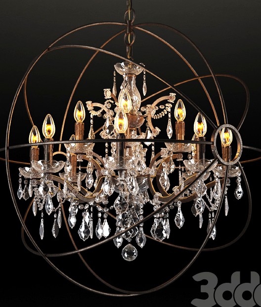 GRAMERCY HOME - IRON ORB CHANDELIER CH014-12-LRR