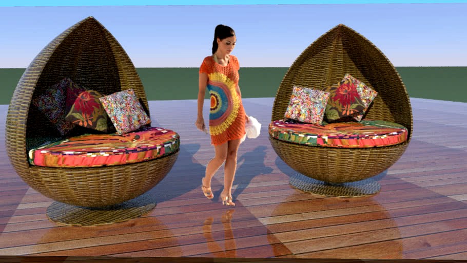 WOVEN RATTAN OUTDOOR CHAIRS - RATTAN CHAIRS