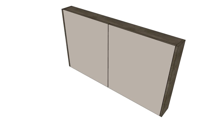 180534 - Qisani Allasio/Pesaro 120 Lancelot Grey -spiegelkast - mirror cabinet