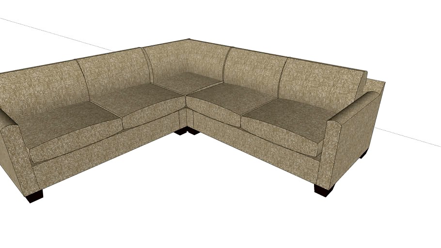 Crate and Barrel - Davis 3-Piece Sectional Sofa