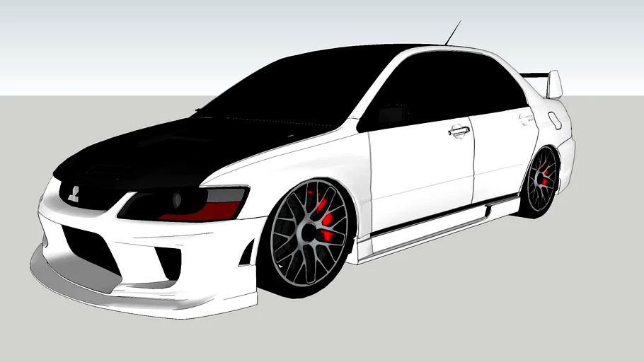 Mitsubishi Evolution IX - Edited 3d model