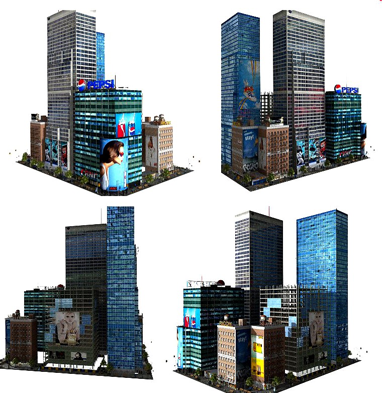 Downtown City Block Game Ready3d model