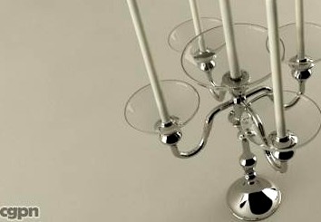 Five Branched Candle Holder3d model