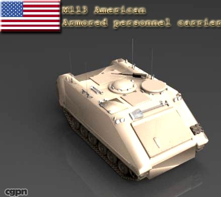 M113 armored personnel carrier3d model