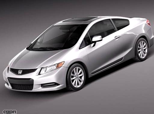 Honda Civic 2012 usa coupe3d model