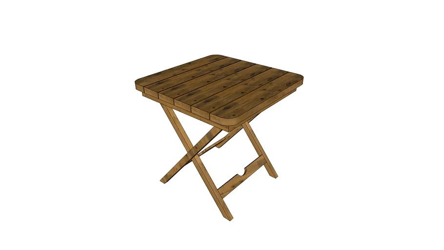 Folding wooden picnic table