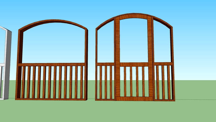 Screen Porch Framing 3d model