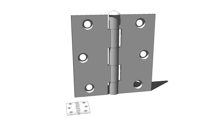 3 x 3 Door Hinge