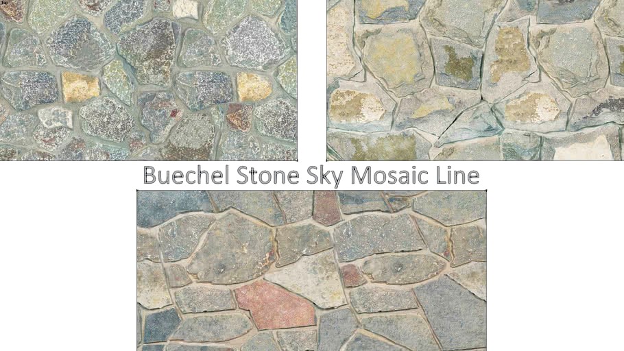 Buechel Stone Sky Mosaic Line - Architectural Thin Veneer Stone and Full Stone Veneer Masonry 6x6