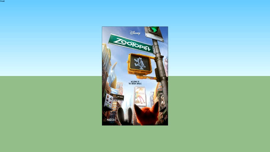 Zootopia - Teaser One Sheet Movie Poster 27X40 Double Sided (unframed)