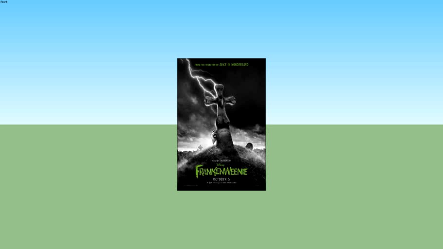Frankenweenie Animated Movie - Teaser One Sheet Movie Poster 27X40 Double Sided (unframed)
