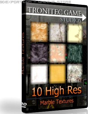 10 High Res Marble Textures 3D Model