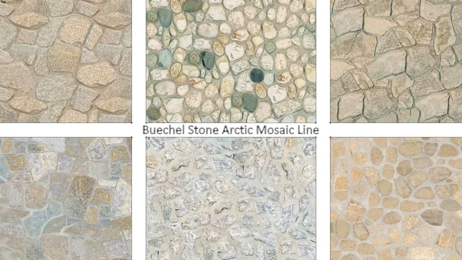 Buechel Stone Arctic Mosaic Line - Architectural Thin Veneer Stone and Full Stone Veneer Masonry 6x6