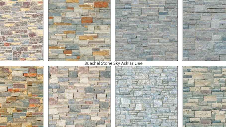 Buechel Stone Sky Ashlar Line - Architectural Thin Veneer Stone and Full Stone Veneer Masonry 6x6