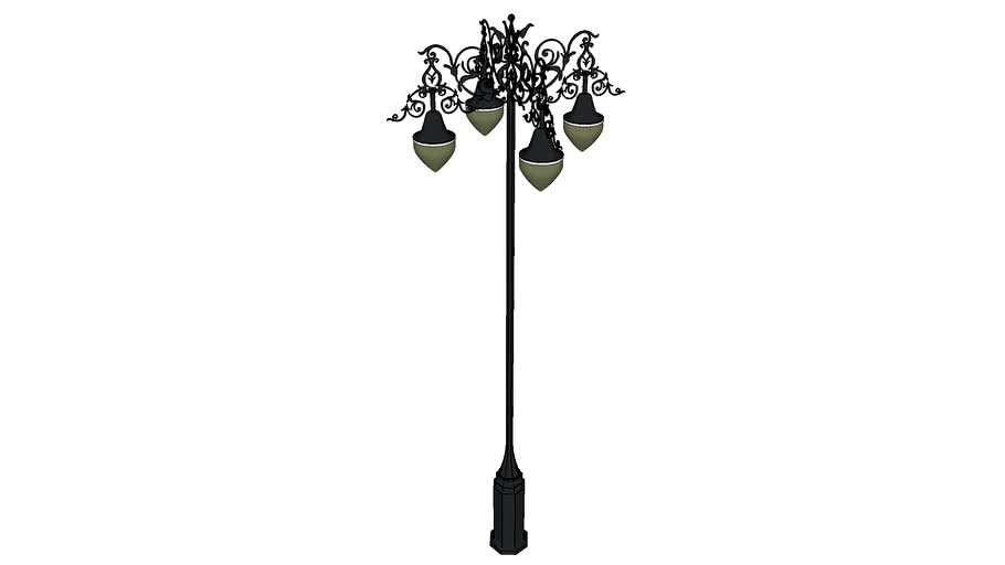Victorian Wrought Iron Street Lamp - Number 1
