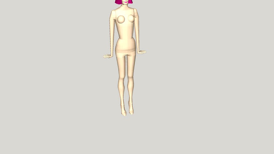 Cartoon-style, Semi-Abstract Mannequin