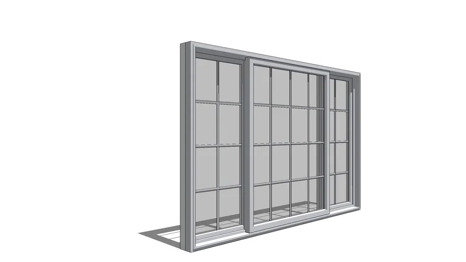Pella 350 Series Sliding Window Quarter Vent 3d model