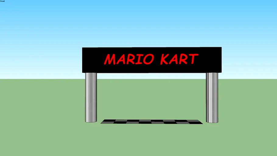 Mario Kart Finish Line 3d model