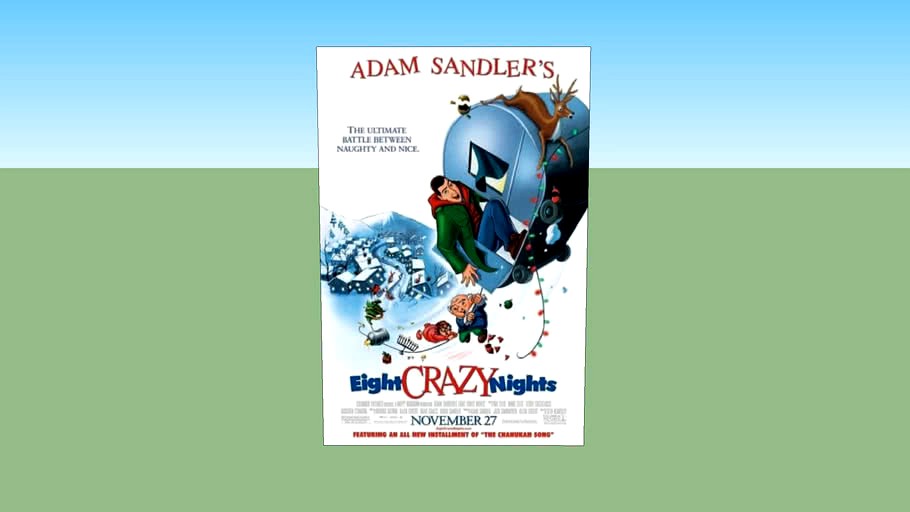 Adam Sandler's Eight Crazy Nights - Final One Sheet Movie Poster 27X40 Double Sided (unframed)