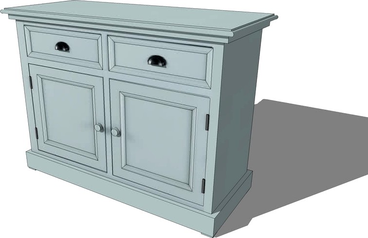 BUFFET 2 PORTES NEWPORT GRIS, maisons du monde, ref 139147 prix 269,90