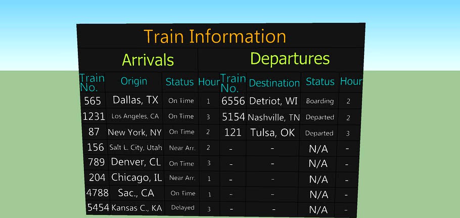 Train Information Board