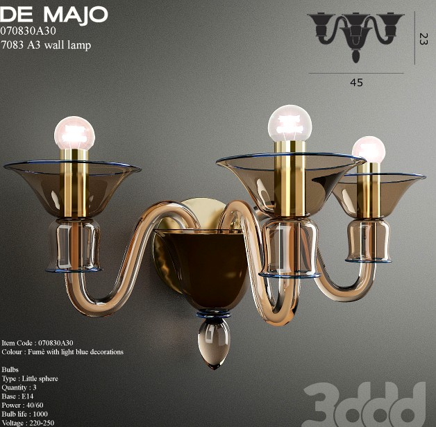 De Majo 7083 A3, wall lamp