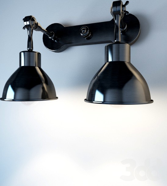 Бра с двумя плафонами   Double Wall Lamp