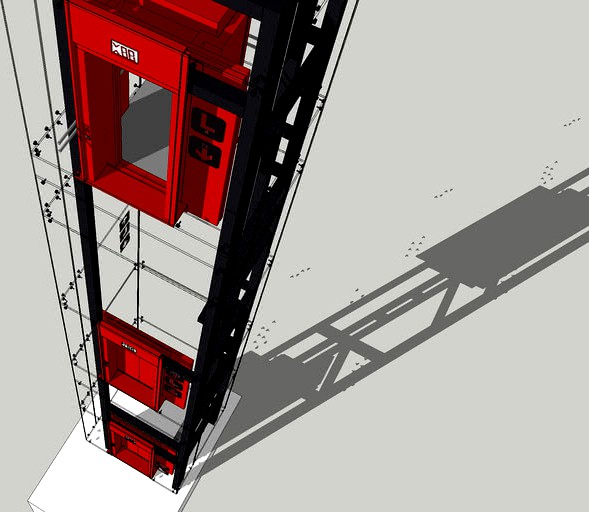 Red elevator