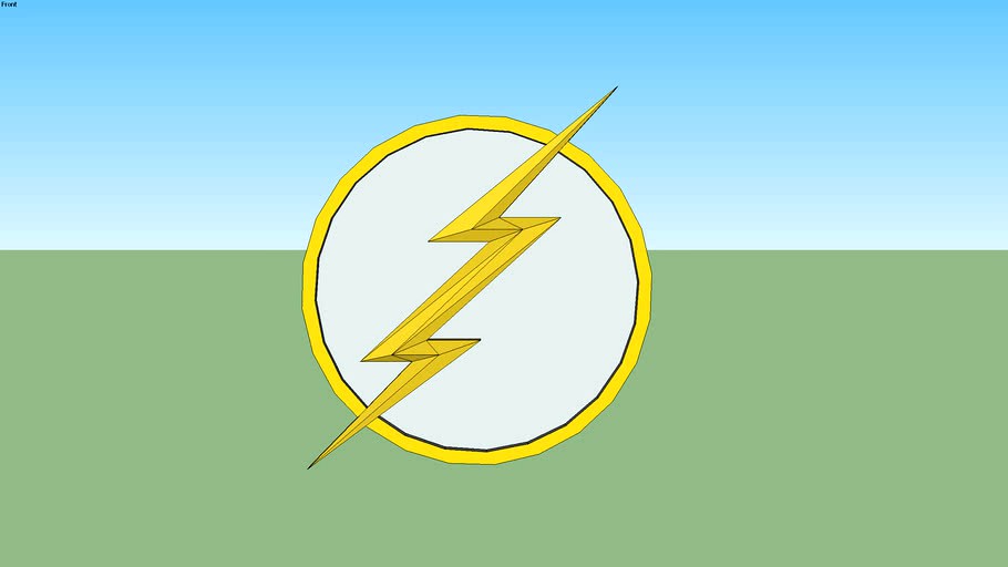 The Flash Symbol 3d model