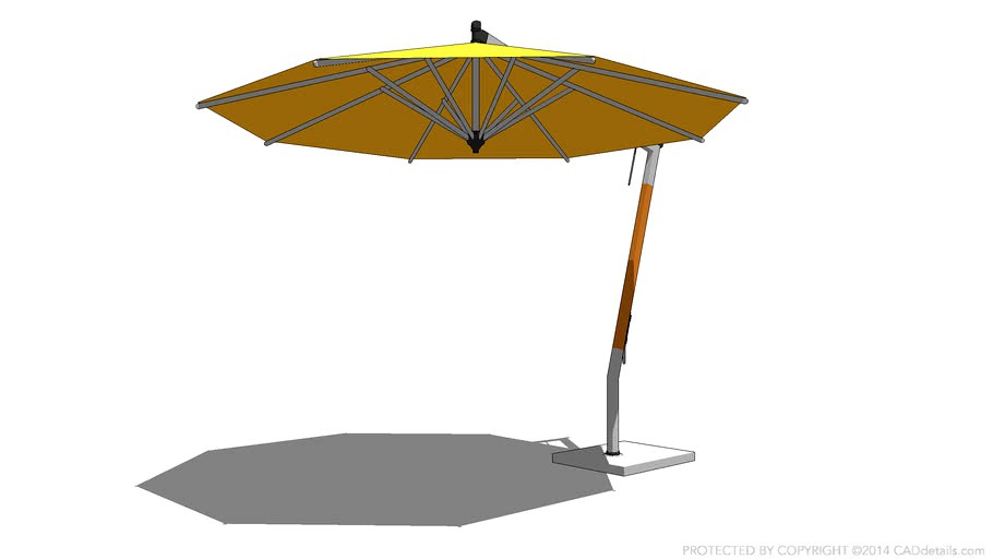 Woodline Picollo Round Cantilever Umbrella