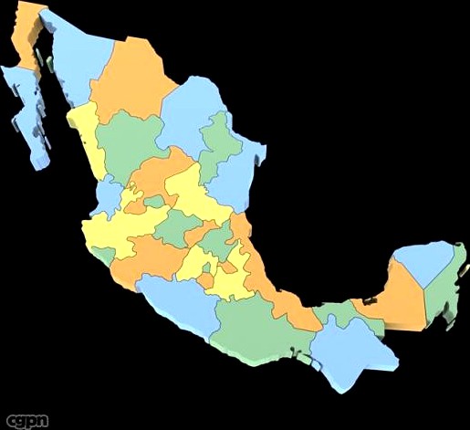 Mexico Map3d model
