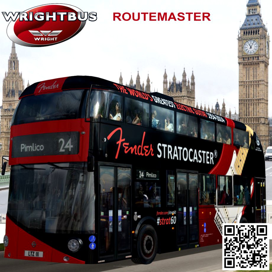 Wrightbus Routemaster STRATOCASTER GUITAR liver3d model