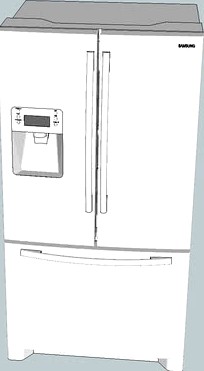 Samsung French Door Refrigerator Model RF268ABWP