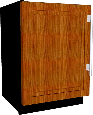 True Wine Cabinet 24' Solid Overlay Panel, Left hinge