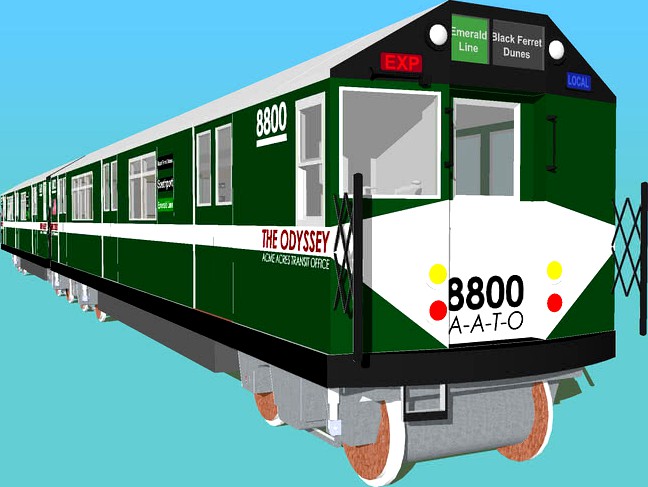 AATO (Acme Acres) 'The Odyssey' R33 'Greenstripe' Subway Cars