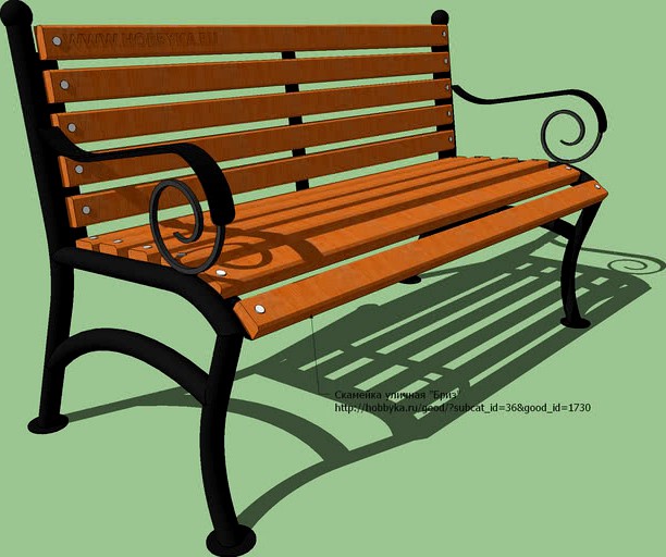 outdoor bench 'Breeze' / Скамейка уличная 'Бриз'