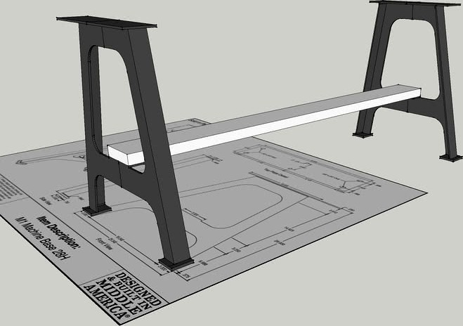 AT-95 INDUSTRIAL TABLE LEGS