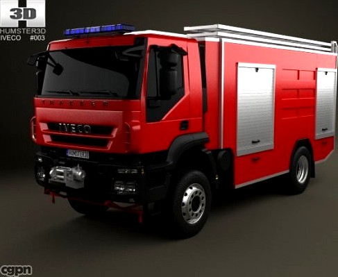 Iveco Trakker Fire Truck 2-axis 20123d model
